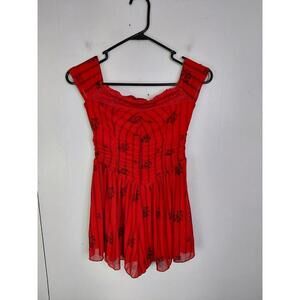 Kimchi Blue Romper XS Mini Dark Romantic Whimsigoth Lace Neckline Cap Sleeves